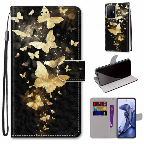 Coloured Drawing Cross Texture Horizontal Flip Leather Phone Case with Holder & Card Slots & Wallet & Lanyard, For Xiaomi 11T / 11T Pro, For Samsung Galaxy A03 Core