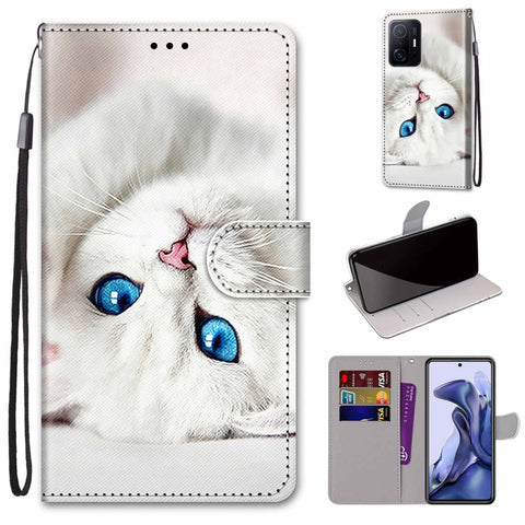 Coloured Drawing Cross Texture Horizontal Flip Leather Phone Case with Holder & Card Slots & Wallet & Lanyard, For Xiaomi 11T / 11T Pro, For Samsung Galaxy A03 Core