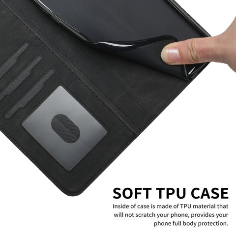 Cubic Skin Feel Flip Leather Phone Case, For iPhone 11 Pro Max, For iPhone X / XS, For iPhone XR, For iPhone XS Max, For iPhone SE 2022 / SE 2020 / 7 / 8, For iPhone 7 Plus / 8 Plus