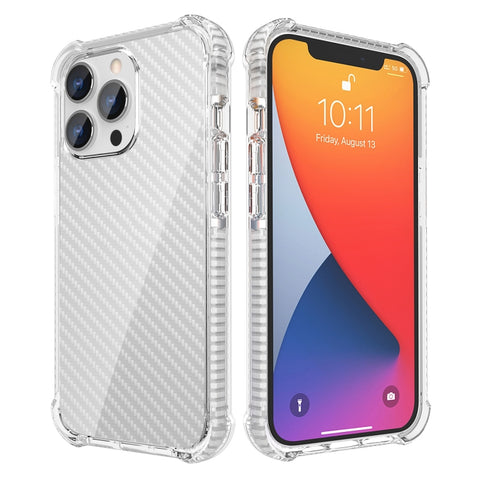 Carbon Fiber Texture Four-corner Shockproof Phone Case, For iPhone 13 Pro Max, For iPhone 13 Pro, For iPhone 13, For iPhone 13 mini