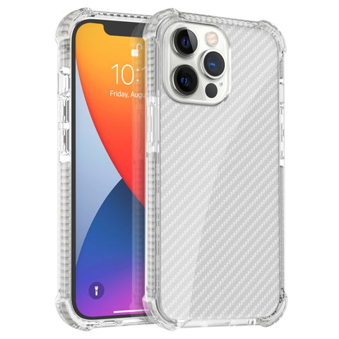 Carbon Fiber Texture Four-corner Shockproof Phone Case, For iPhone 13 Pro Max, For iPhone 13 Pro, For iPhone 13, For iPhone 13 mini