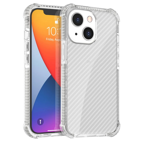 Carbon Fiber Texture Four-corner Shockproof Phone Case, For iPhone 13 Pro Max, For iPhone 13 Pro, For iPhone 13, For iPhone 13 mini
