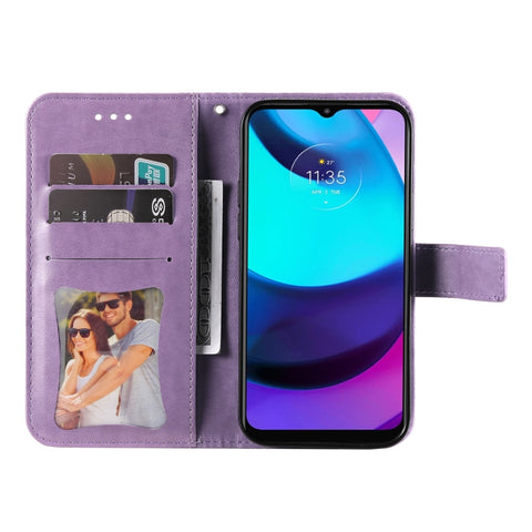 7-petal Flowers Embossing Pattern Horizontal Flip CasePhone Case, For Motorola Moto E20 / E30 / E40, For Samsung Galaxy A03 EU Version, For Samsung Galaxy A03 Global, For Samsung Galaxy A33 5G, For Samsung Galaxy A53 5G