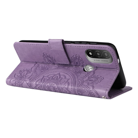7-petal Flowers Embossing Pattern Horizontal Flip CasePhone Case, For Motorola Moto E20 / E30 / E40, For Samsung Galaxy A03 EU Version, For Samsung Galaxy A03 Global, For Samsung Galaxy A33 5G, For Samsung Galaxy A53 5G