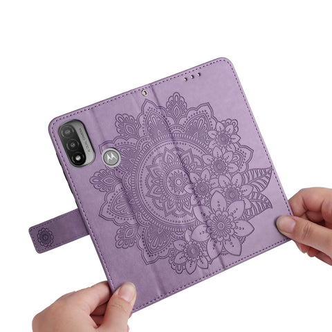 7-petal Flowers Embossing Pattern Horizontal Flip CasePhone Case, For Motorola Moto E20 / E30 / E40, For Samsung Galaxy A03 EU Version, For Samsung Galaxy A03 Global, For Samsung Galaxy A33 5G, For Samsung Galaxy A53 5G