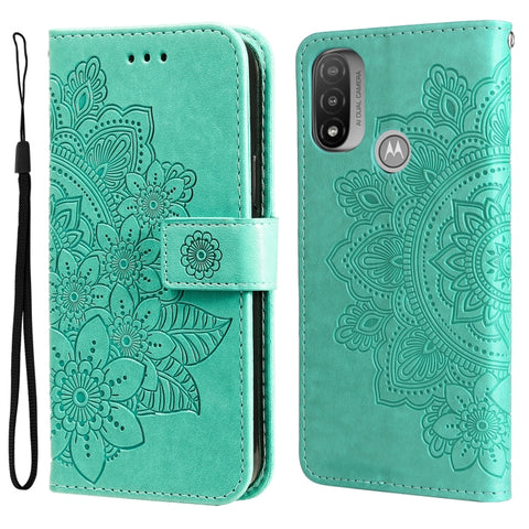 7-petal Flowers Embossing Pattern Horizontal Flip CasePhone Case, For Motorola Moto E20 / E30 / E40, For Samsung Galaxy A03 EU Version, For Samsung Galaxy A03 Global, For Samsung Galaxy A33 5G, For Samsung Galaxy A53 5G