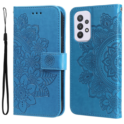 7-petal Flowers Embossing Pattern Horizontal Flip CasePhone Case, For Motorola Moto E20 / E30 / E40, For Samsung Galaxy A03 EU Version, For Samsung Galaxy A03 Global, For Samsung Galaxy A33 5G, For Samsung Galaxy A53 5G