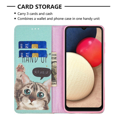 Invisible Magnetic Leather Phone Case, For Samsung Galaxy A03s 166mm