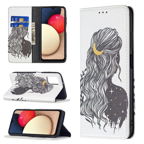 Invisible Magnetic Leather Phone Case, For Samsung Galaxy A03s 166mm