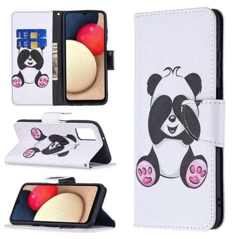 Colored Drawing Leather Phone Case, For Samsung Galaxy A03s 166mm