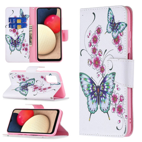 Colored Drawing Leather Phone Case, For Samsung Galaxy A03s 166mm