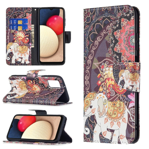 Colored Drawing Leather Phone Case, For Samsung Galaxy A03s 166mm
