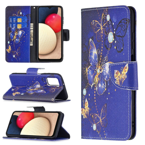 Colored Drawing Leather Phone Case, For Samsung Galaxy A03s 166mm