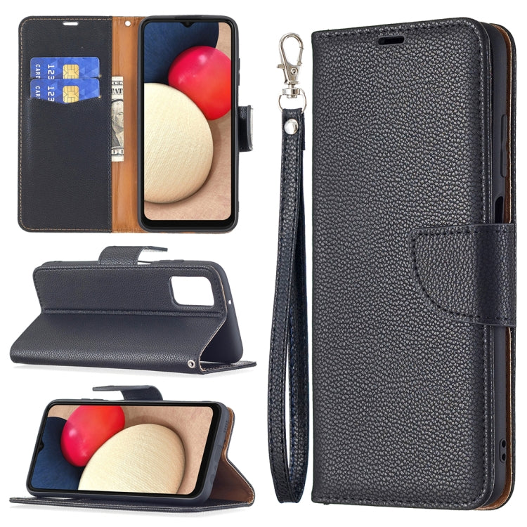 Litchi Texture Leather Phone Case, For Samsung Galaxy A03s 166mm