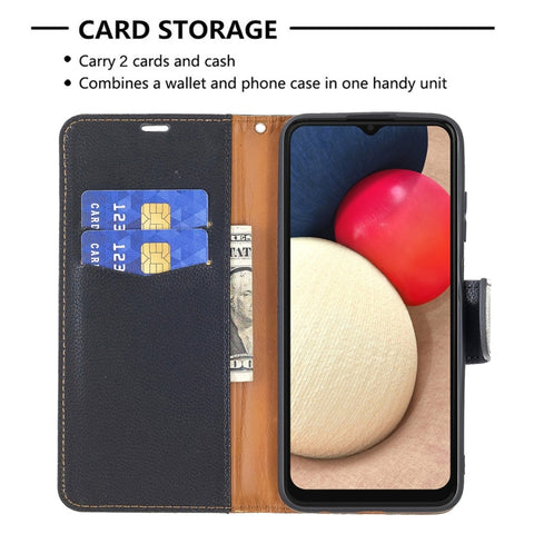 Litchi Texture Leather Phone Case, For Samsung Galaxy A03s 166mm