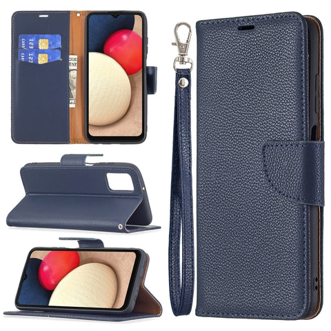 Litchi Texture Leather Phone Case, For Samsung Galaxy A03s 166mm