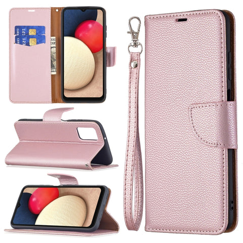 Litchi Texture Leather Phone Case, For Samsung Galaxy A03s 166mm