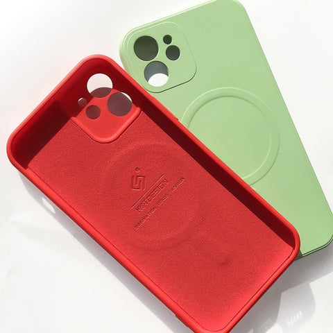 Liquid Silicone Full Coverage Magsafe Phone Case, For iPhone 12 mini, For iPhone 12, For iPhone 12 Pro, For iPhone 12 Pro Max, For iPhone 11, For iPhone 11 Pro
