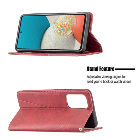 Prismatic Invisible Magnetic Leather Phone Case, For Samsung Galaxy A53 5G