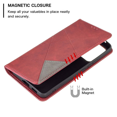 Prismatic Invisible Magnetic Leather Phone Case, For Samsung Galaxy A53 5G
