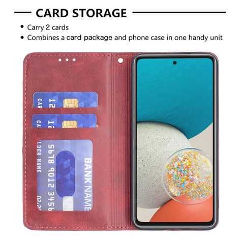 Prismatic Invisible Magnetic Leather Phone Case, For Samsung Galaxy A53 5G