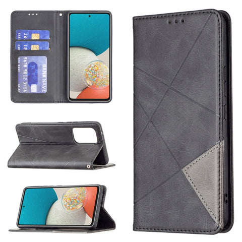 Prismatic Invisible Magnetic Leather Phone Case, For Samsung Galaxy A53 5G