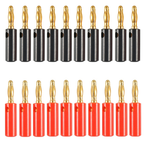 Car Red and Black Cover Gold-plated 4mm Banana Head Audio Plug, A6545 10 in 1, A6546 20 in 1, A6549 40 in 1