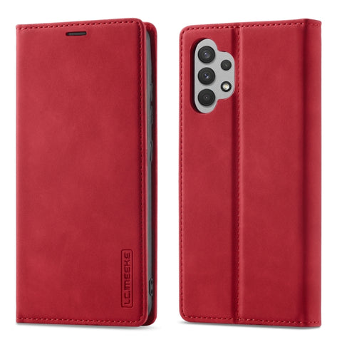 LC.IMEEKE Strong Magnetism Matte TPU + PU Leather Case, For Samsung Galaxy A32 4G