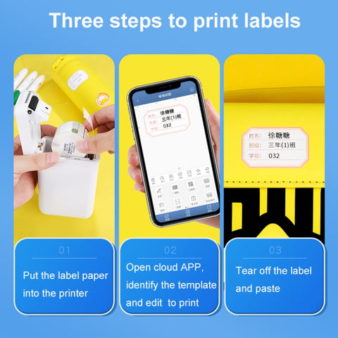 Thermal Printing Label Paper For NiiMbot D101 / D11, 25 x 39mm 160 Sheets, 14 x 60mm 110 Sheets, 25 x 60mm 110 Sheets, 20 x 75mm 90 Sheets