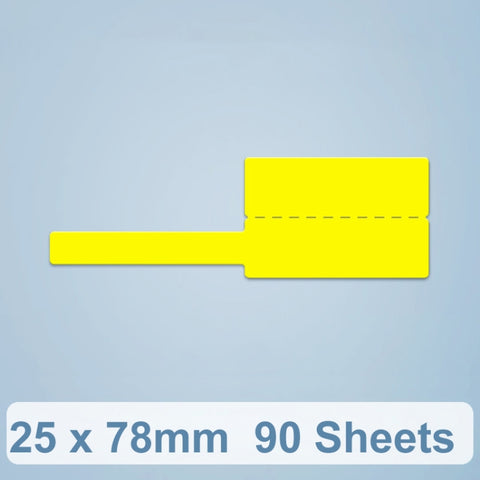 Thermal Label Data Cable Sort Stickers For NiiMbot D101 / D11, 25 x 78mm  90 Sheets White, 25 x 78mm  90 Sheets Red, 25 x 78mm  90 Sheets Yellow