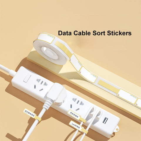 Thermal Label Data Cable Sort Stickers For NiiMbot D101 / D11, 25 x 78mm  90 Sheets White, 25 x 78mm  90 Sheets Red, 25 x 78mm  90 Sheets Yellow