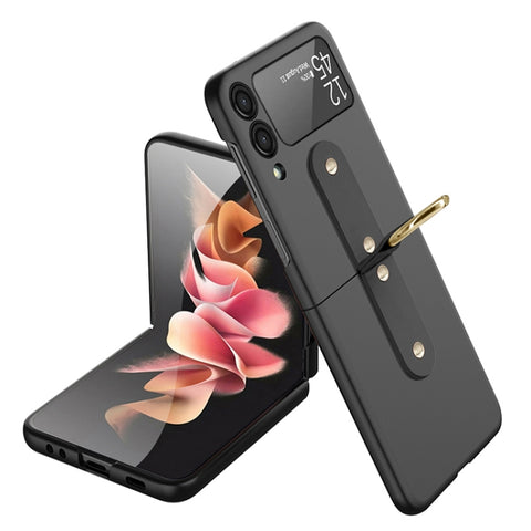 Oil-sprayed Ring PC Phone Case, For Samsung Galaxy Z Flip3 5G