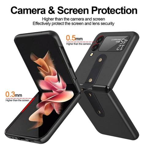 Oil-sprayed Ring PC Phone Case, For Samsung Galaxy Z Flip3 5G