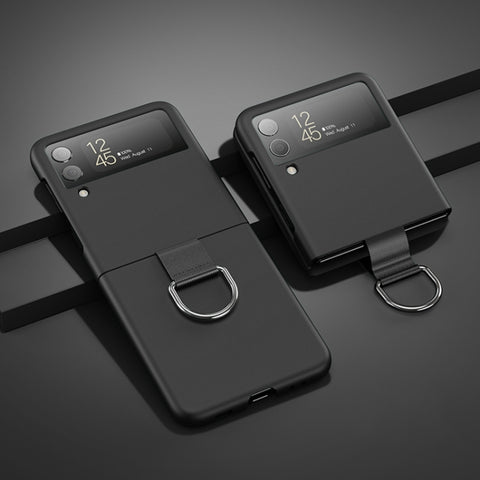Oil-sprayed Feel Ring PC Phone Case, For Samsung Galaxy Z Flip3 5G