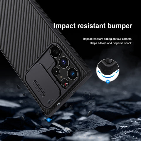 NILLKIN Black Mirror Pro Series Camshield Phone Case, For Samsung Galaxy S22 5G, For Samsung Galaxy S22+ 5G, For Samsung Galaxy S22 Ultra 5G
