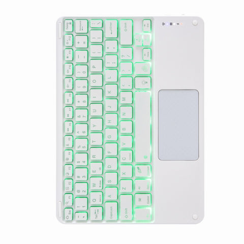 H-102CS Touch Backlight Bluetooth Keyboard Leather Case with Rear Three-fold Holder, For iPad 10.2 2020 & 2019 / Pro 10.5 inch