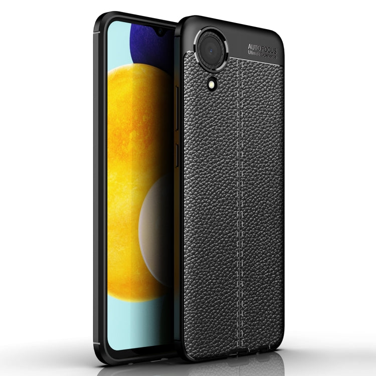 Litchi Texture TPU Shockproof Phone Case, For Samsung Galaxy A03 Core