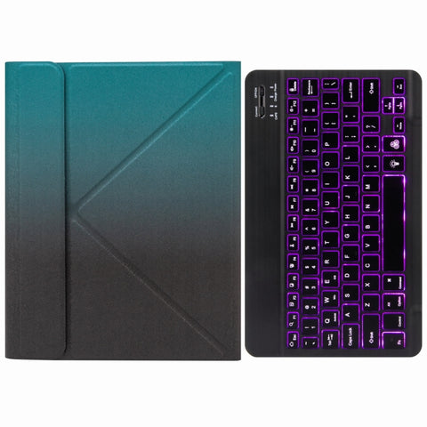 H-102S Monochrome Backlight Bluetooth Keyboard Leather Case with Rear Three-fold Holder, For iPad 10.2 2020 & 2019 / Pro 10.5 inch, For iPad 9.7 2018 & 2017, For iPad Pro 11 inch 2021 & 2020 & 2018 / Air 2020 10.9