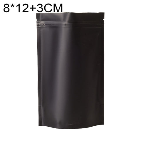 100 PCS/Set Matte Aluminum Foil Snack Stand-up Pouch, 8x12+3cm, 9x13+3cm, 10x15+3cm, 12x20+4cm