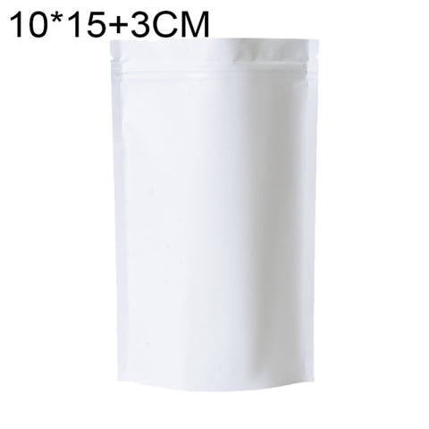 100 PCS/Set Matte Aluminum Foil Snack Stand-up Pouch, 8x12+3cm, 9x13+3cm, 10x15+3cm, 12x20+4cm