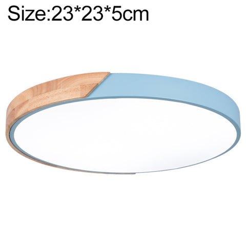 Wood Macaron LED Round Ceiling Lamp, 3-Colors Light, 23cm, 30cm, 40cm, 50cm, 60cm