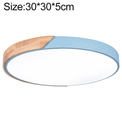 Wood Macaron LED Round Ceiling Lamp, 3-Colors Light, 23cm, 30cm, 40cm, 50cm, 60cm