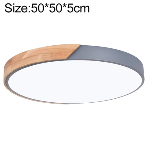 Wood Macaron LED Round Ceiling Lamp, 3-Colors Light, 23cm, 30cm, 40cm, 50cm, 60cm