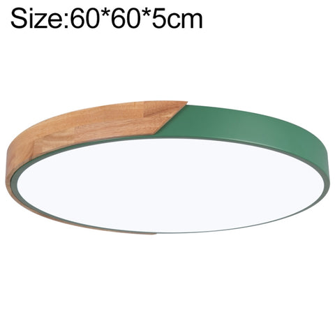 Wood Macaron LED Round Ceiling Lamp, 3-Colors Light, 23cm, 30cm, 40cm, 50cm, 60cm