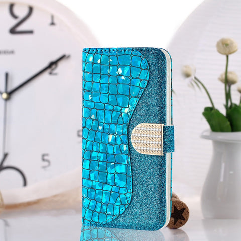 Laser Glitter Powder Matching Crocodile Texture Leather Case, For Samsung Galaxy A33 5G, For Samsung Galaxy A73