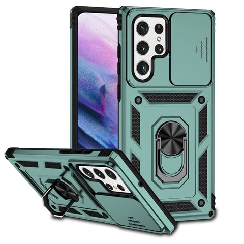 Sliding Camshield Holder Phone Case, For Samsung Galaxy S22 5G, For Samsung Galaxy S22+ 5G, For Samsung Galaxy S22 Ultra 5G