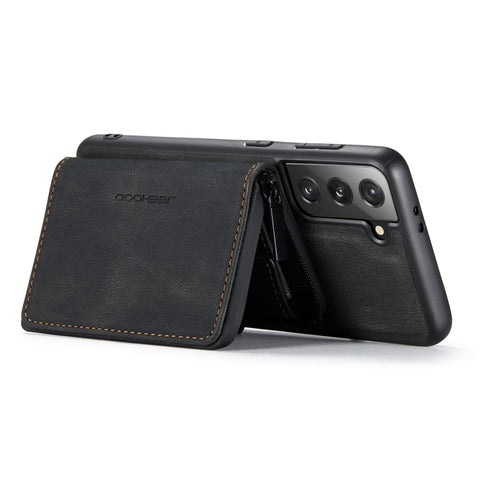 JEEHOOD Magnetic Zipper Horizontal Flip Phone Leather Case, For Samsung Galaxy S22 5G, For OnePlus Nord N200 5G, For Samsung Galaxy S22+ 5G