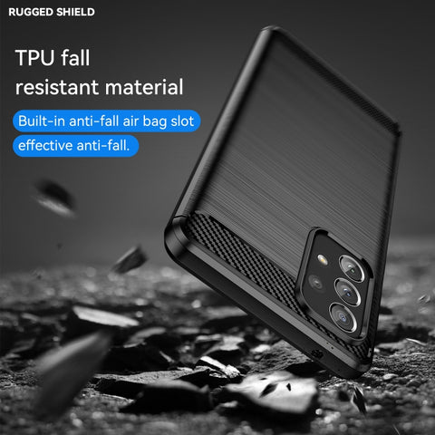 Brushed Texture Carbon Fiber TPU Phone Case, For Samsung Galaxy A73 5G
