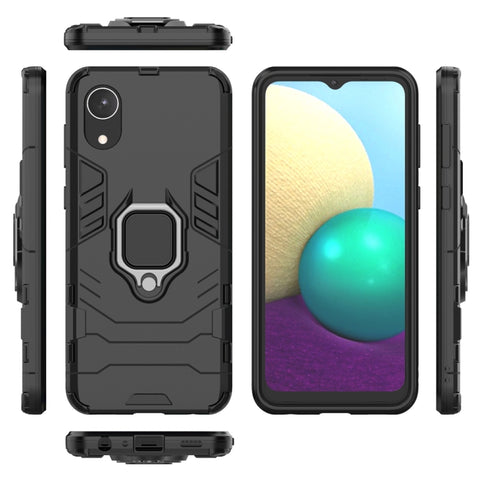 PC + TPU Shockproof Protective Phone Case with Magnetic Ring Holder, For Samsung Galaxy A03 Core