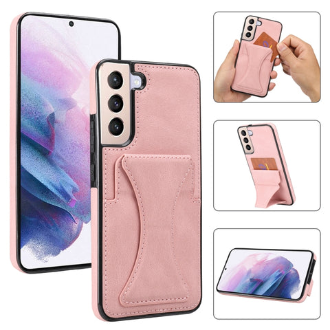 Ultra-thin Shockproof Phone Case with Holder, For Samsung Galaxy S22 5G, For Samsung Galaxy S22+ 5G, For Samsung Galaxy S22 Ultra 5G